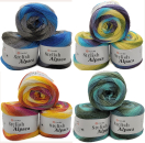 450g YarnArt Stylish Alpaca Strickwolle, Alpaka und Acryl, 3 x 150 Gramm weiches Garn, Strickgarn mehrfarbig